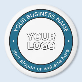 Íman Seu logotipo ou Design e texto circular personaliz