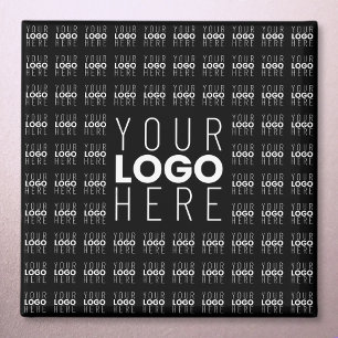 Íman Seu logotipo ou imagem em padrão quadriculado com