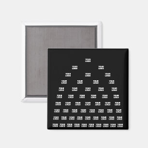 Íman Seu logotipo padrão de arco único Preto (editáve