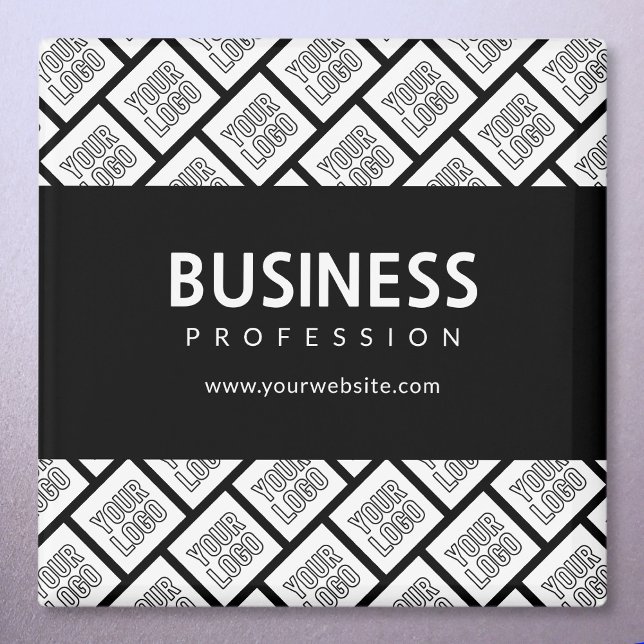 Íman Seu logotipo, Padrão e nome comercial editável (Criador carregado)