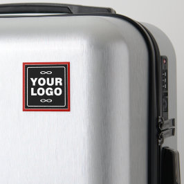 Íman Seu Logotipo - Quadrado - Fundo PRETO