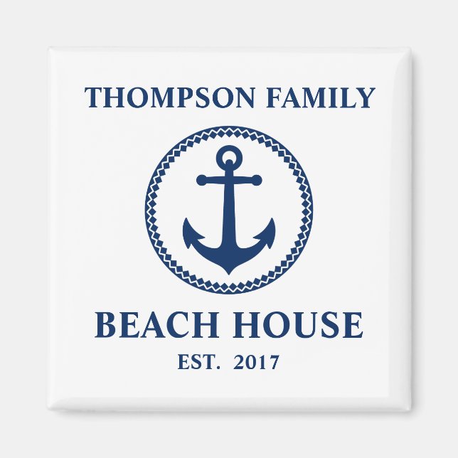 Íman Seu nome familiar é Beach House Sea Anchor White B (Frente)