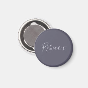 Íman Seu Nome Script Lavanda Elegante em Roxo Turvo