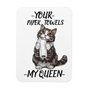 Íman Seu papel toalha Meu Gato da Rainha