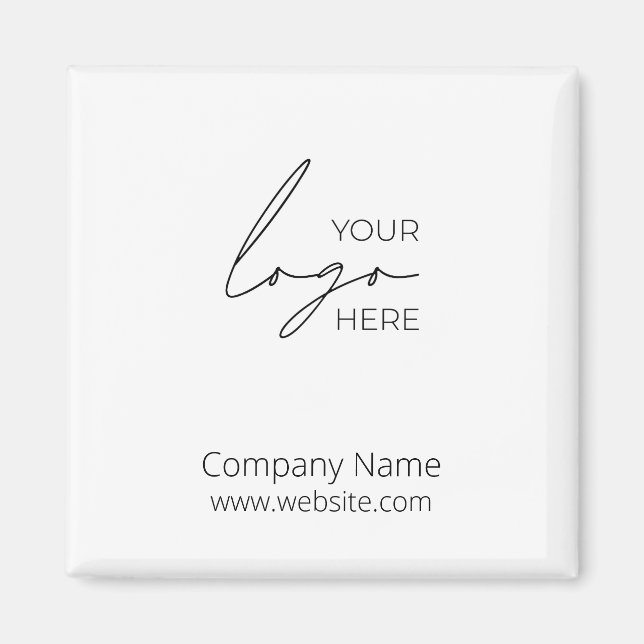 Íman Seu Promocional de logotipo comercial Empresa (Frente)