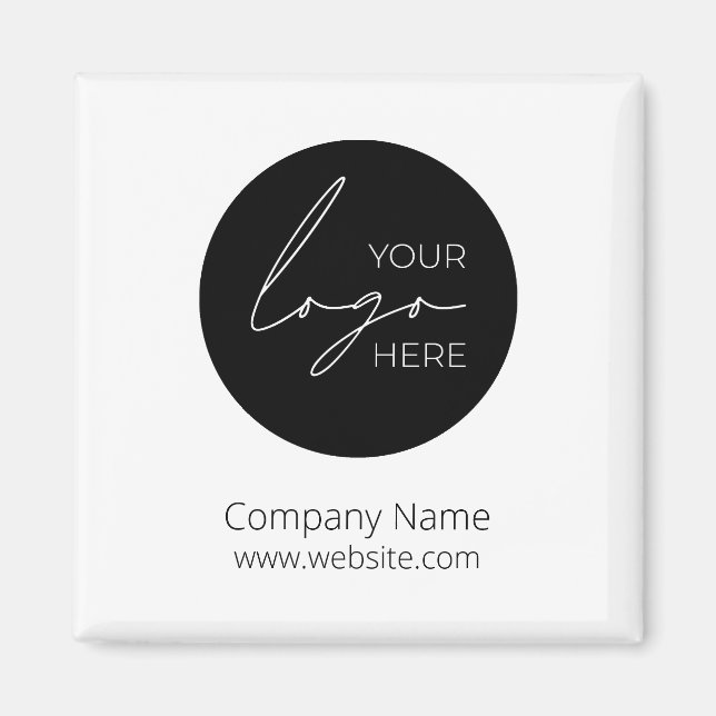 Íman Seu Promocional de logotipo comercial Empresa (Frente)