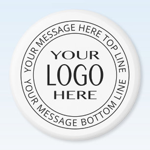 Íman Seu Próprio Logotipo e Texto Circular Personalizáv