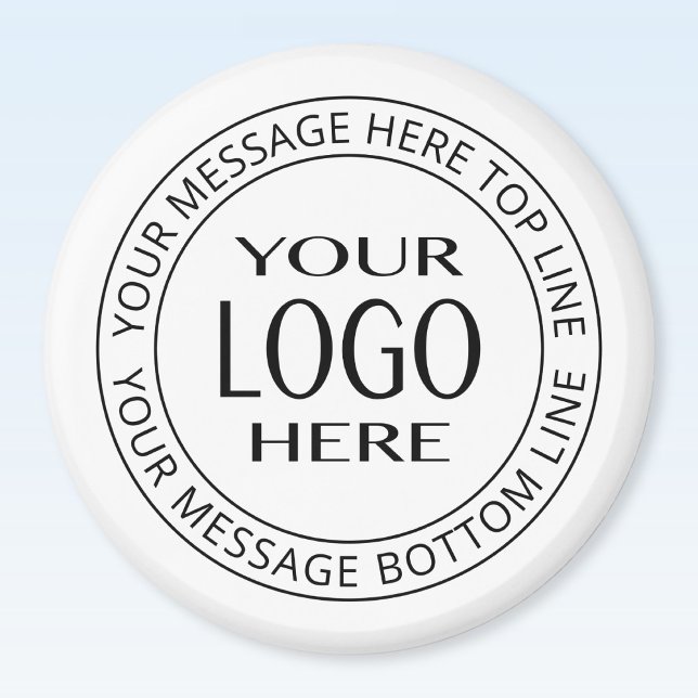 Íman Seu próprio logotipo e texto circular personalizáv (Criador carregado)