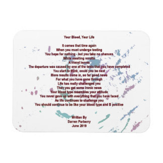 Íman Seu sangue, sua vida 7 cm x 10 cm de ímã flexível