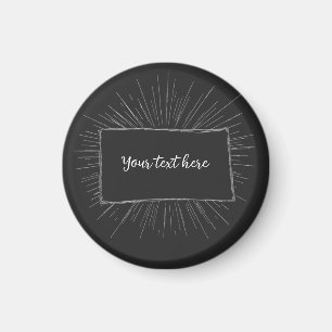 Íman Seu texto aqui nota personalizada design