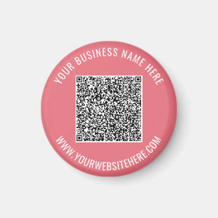 Íman Seu Texto Personalizado de Código QR e Ímã de Pres