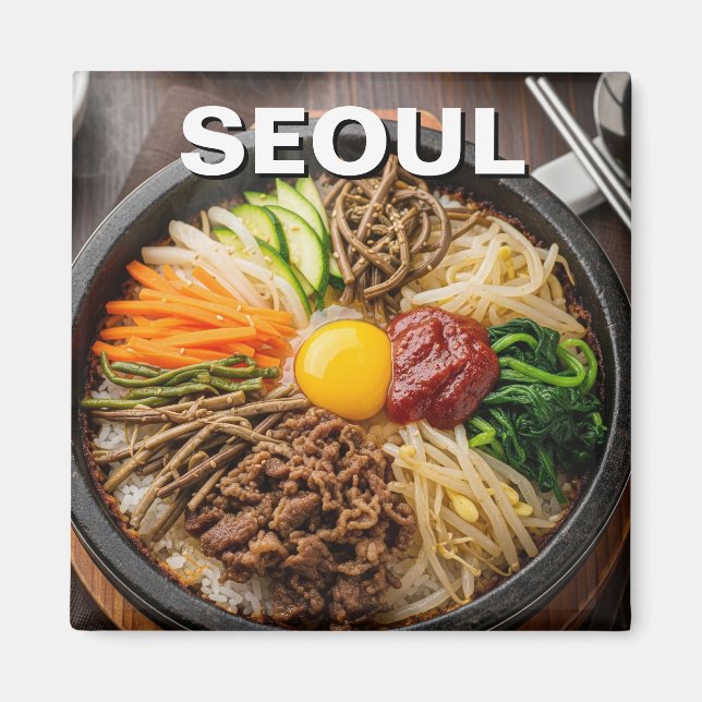 Íman Seul Coreia do Sul Bibimbap (Frente)