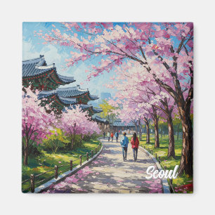 Íman Seul Coreia do Sul - Cherry Blossoms