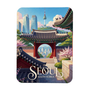 Íman Seul Coreia do Sul Cidade Tradicional Moderna Viag