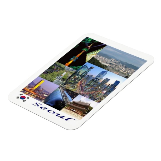 Íman Seul - Coreia do Sul - Mosaico - Magnet (Left Side)