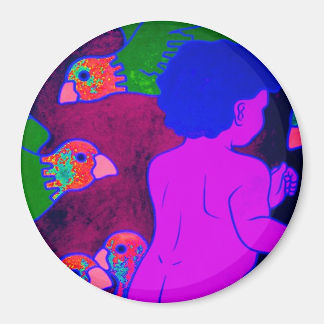 Íman Seumas com pombos (Frente)