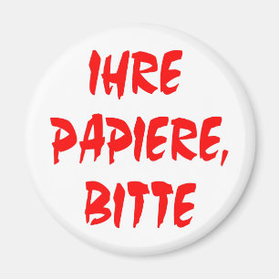 Íman Seus papéis, por favor (no alemão)