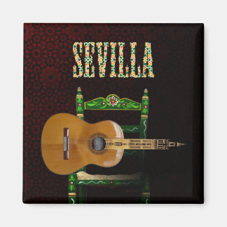 Íman Sevilla Guitarra española con Giralda de Sevilla
