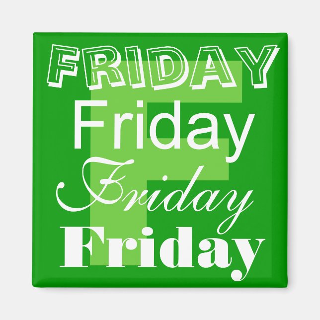 Íman Sexta-feira Dia Útil da semana (Frente)