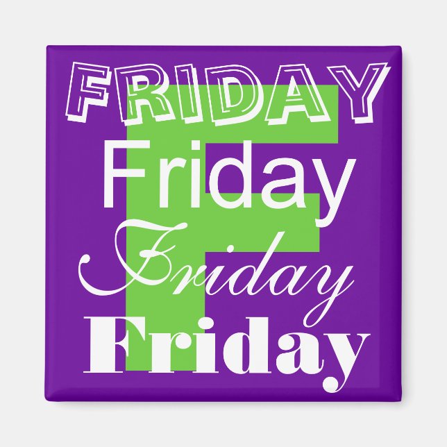 Íman Sexta-feira Dia Útil da semana (Frente)