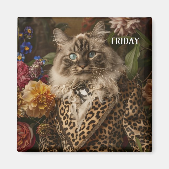 Íman Sexta-Feira dos Dias de Pet Engraçados Modernos (Frente)