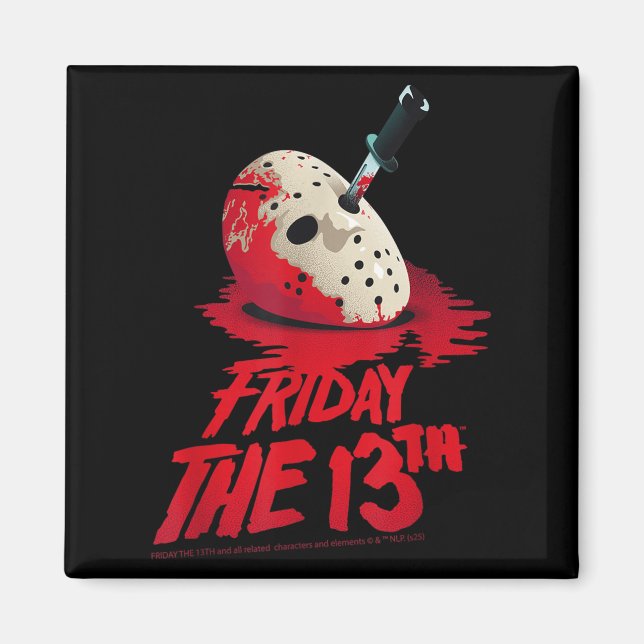 Íman Sexta-feira O Design do Halloween Do Sangue Da Más (Frente)