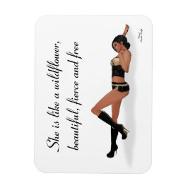 Íman Sexy Brunette Pinup Girl Dormindo com um ímã flexí