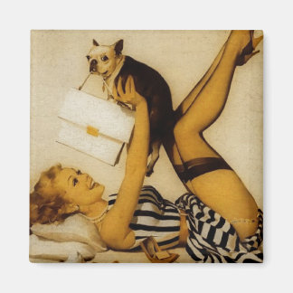 Íman Sexy Girl and Dog