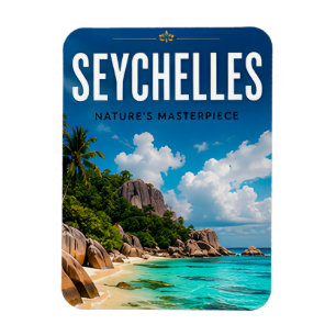 Íman 🌴 Seychelles Praia Tropical de Luxo Decor 🌊