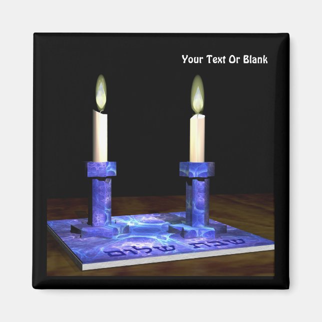 Íman Shabbat Candlesticks (Frente)