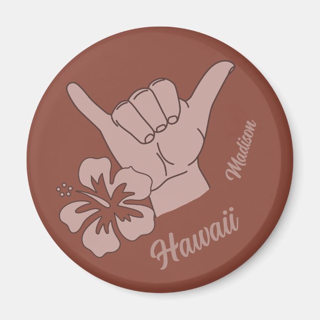 Íman Shaka de nome e localização personalizada (Frente)