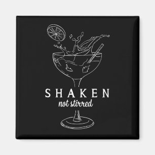 Íman Shaken Martinis Bebendo Álcool Engraçado Barman