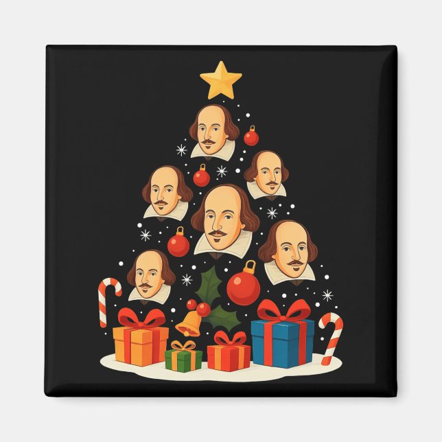 Íman Shakespeare English Literature Christmas Tree Xmas (Frente)