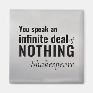 Íman Shakespeare Insult Existential Nada fala