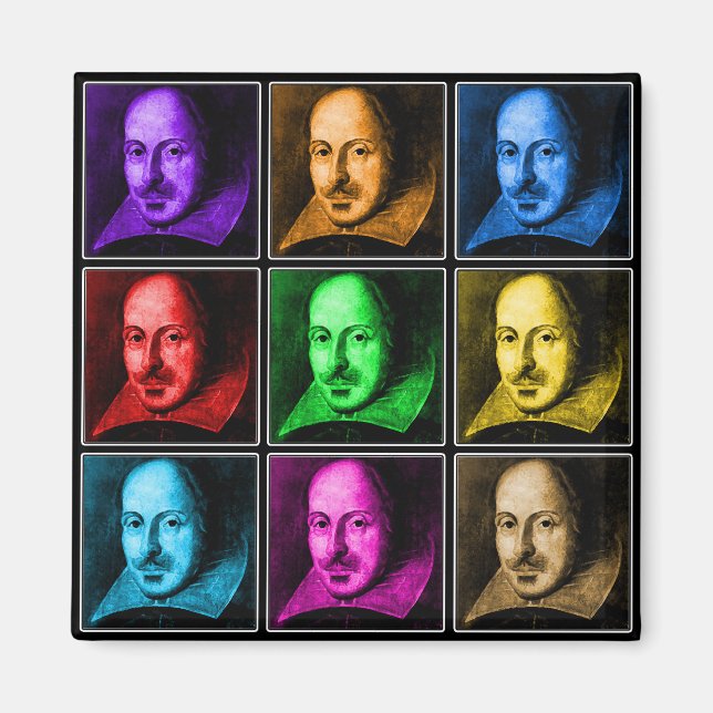 Íman Shakespeare Pop Art (Frente)