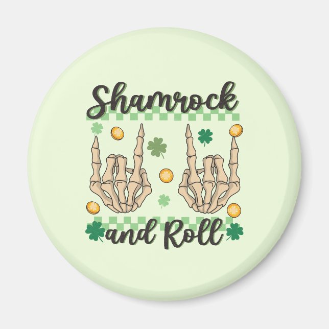 Íman Shamrock and Roll Hand Skeleton (Frente)