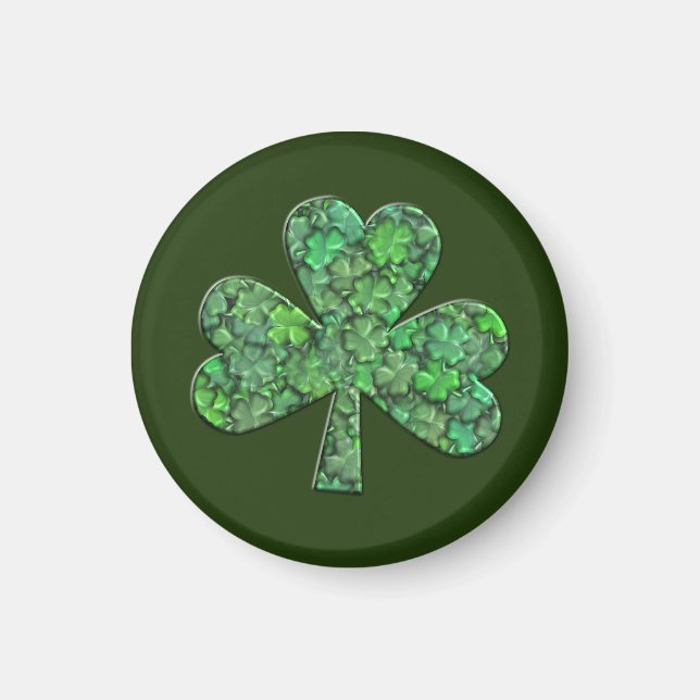 Íman Shamrock com Dentro de Clovers (Frente)