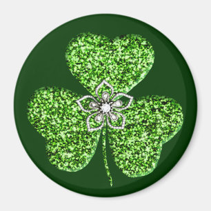 Íman Shamrock E Magneta Flor Com Lítio