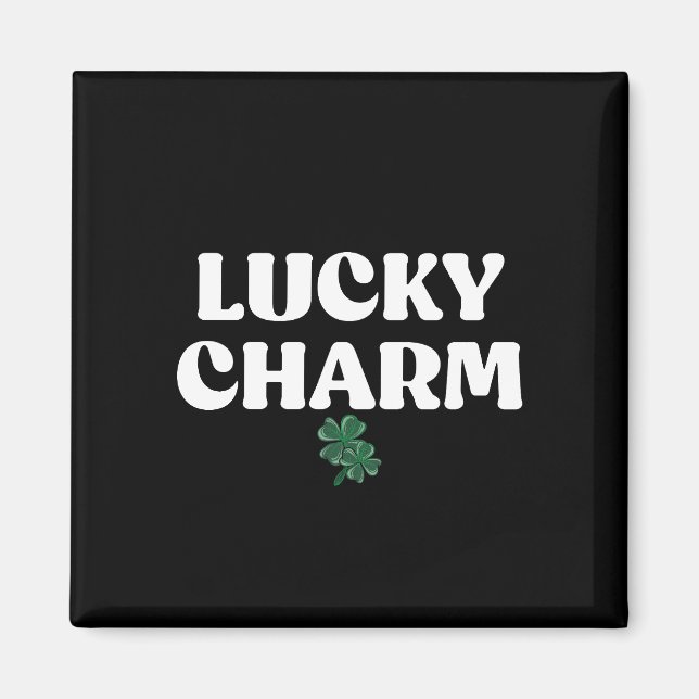 Íman Shamrock Leprechaun Lucky Charm Rua. (Frente)
