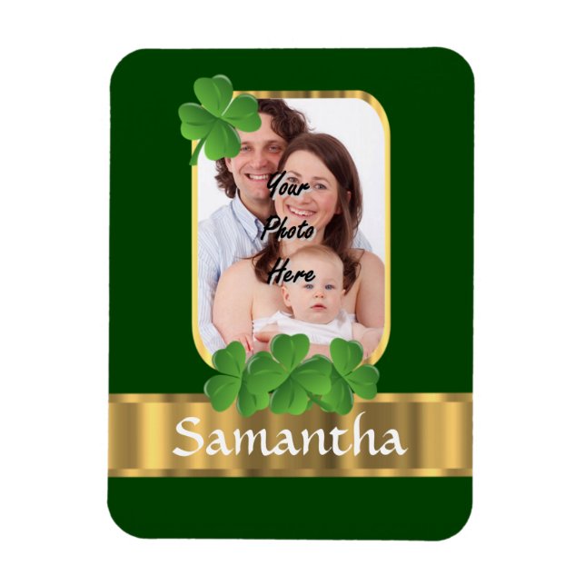 Íman Shamrock personalizado (Vertical)