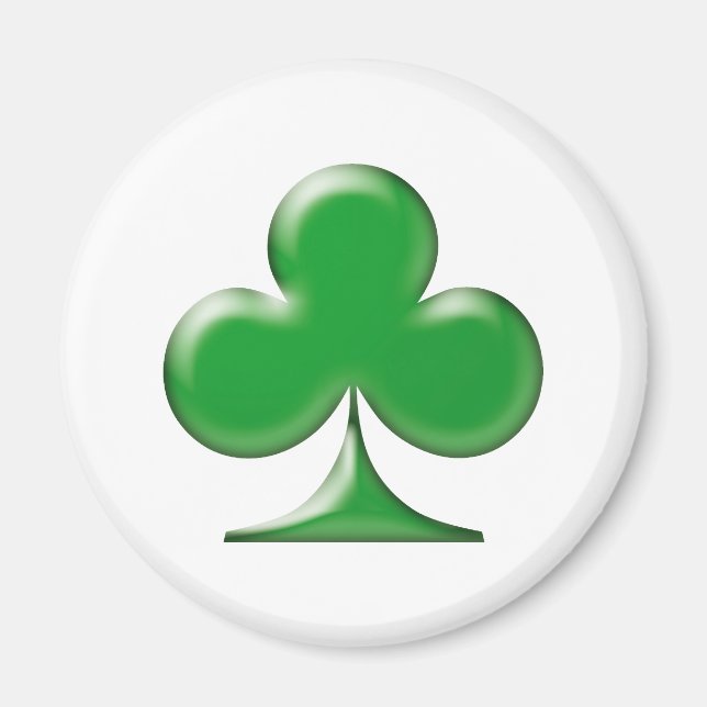 Íman Shamrock Verde Irlandês do Dia de São Patrício (Frente)