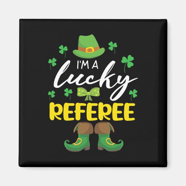 Íman Shamrocks Leprechaun Body Saint Patrick Eu sou uma (Frente)