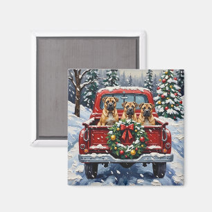 Íman Shar Pei Natal Caminhão Vermelho Feriado