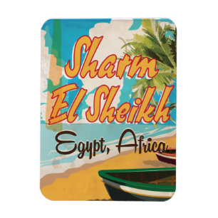 Íman Sharm El Sheikh - poster de viagens vintage no Egi