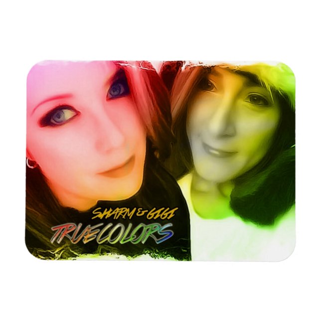 Íman Sharm & Gigi: Verdadeiro Magnet de cores (Horizontal)