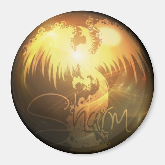 Íman Sharm Phoenix Round Magnet (Frente)