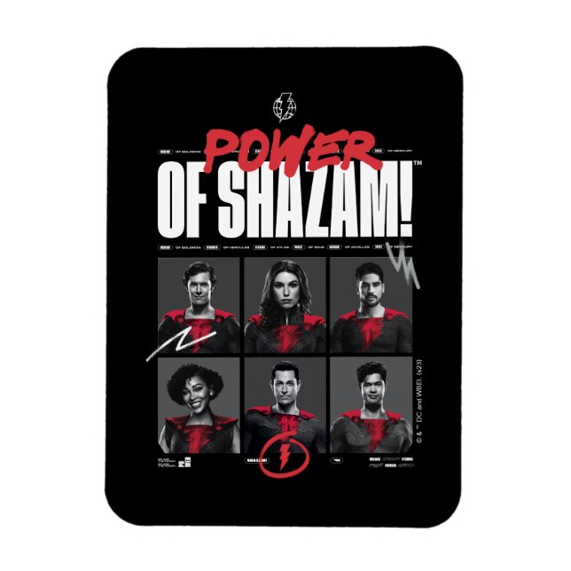 Íman SHAZAM! Fury of the Gods | Poder do grupo SHAZAM (Vertical)