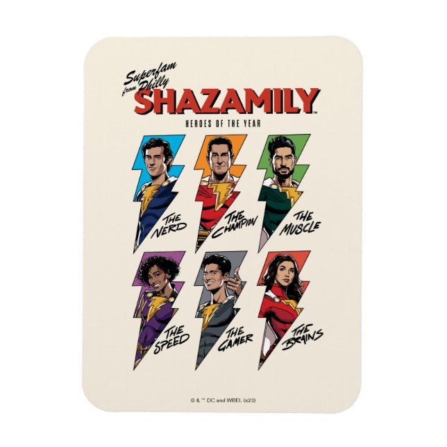 Íman SHAZAM! Fury of the Gods | SHAZAMily Comic Bolts (Vertical)