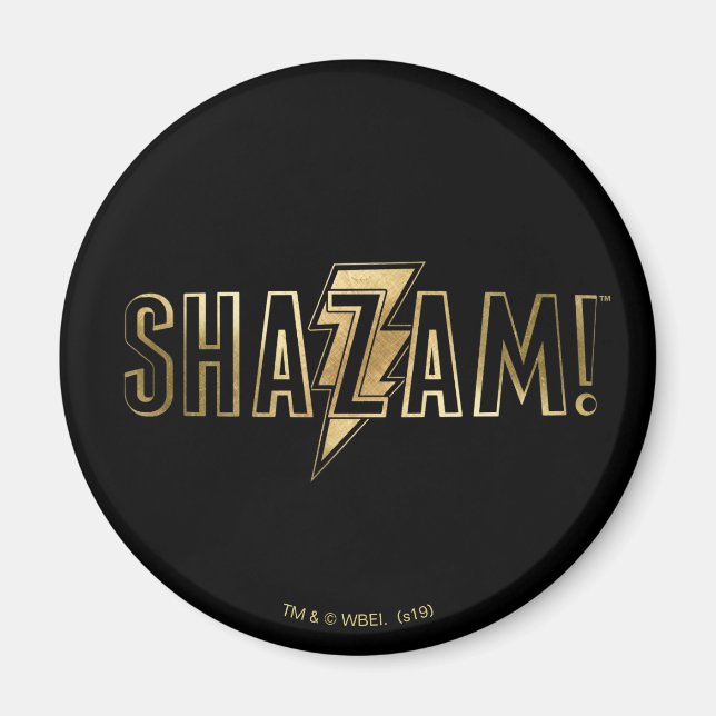 Íman SHAZAM! | Logotipo Dourado (Frente)