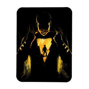 Íman SHAZAM!   Shazam e silhueta do relâmpago de Billy
